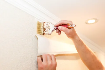 Pose de papier peint à Montbouton — revêtements muraux et toiles de verre